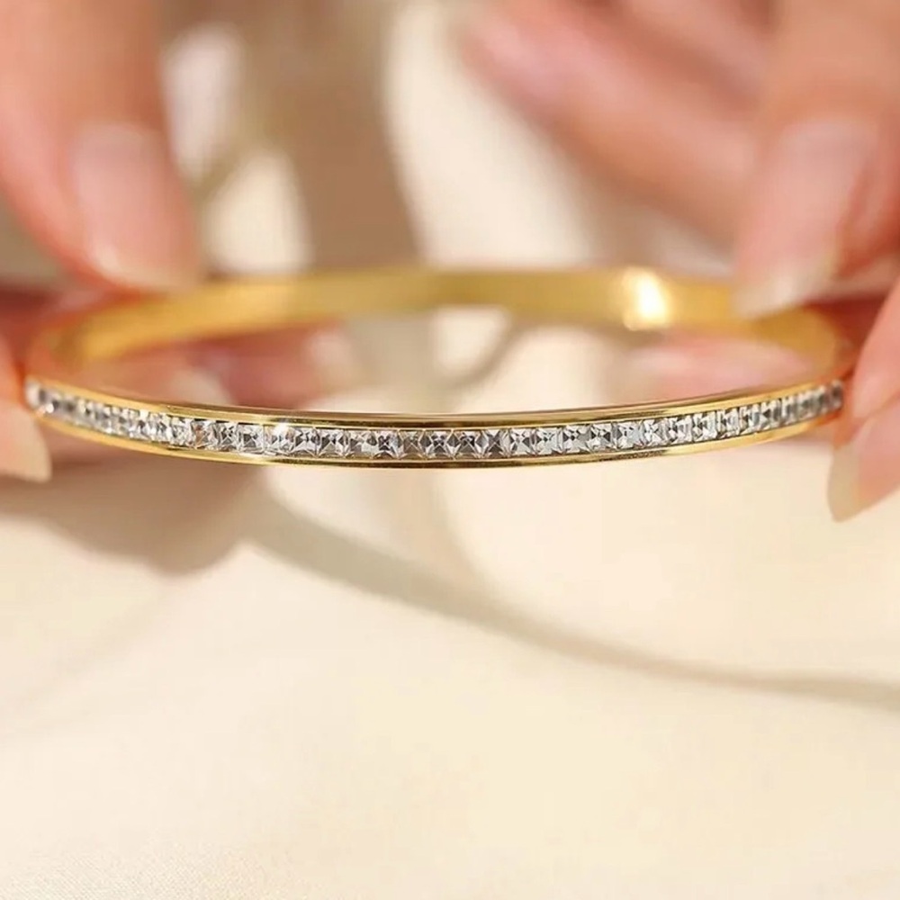 Elegant Gold and Silver Bangle